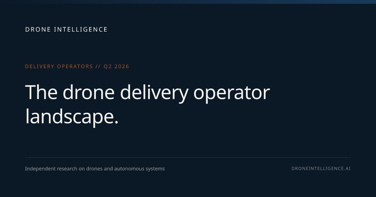 Drone Delivery Operators 2026: Medical VTOL to Middle-Mile (18) | Drone ...