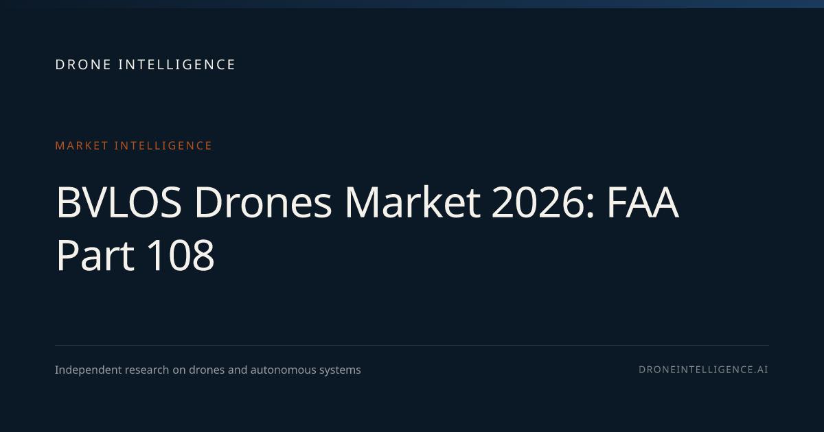 BVLOS Drones Market 2026: FAA Part 108 | Drone Intelligence